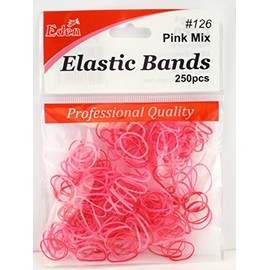 Eden Shades Of Pink Hair Elastics - 250 Pcs. by EDEN