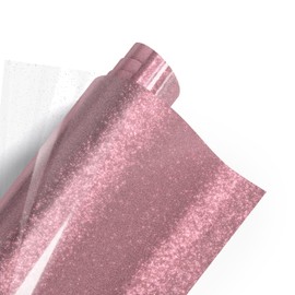 Poli-Flex® Pearl Glitter® - Glitter Film for Textiles - Flex Film with Glitter Effect for Iron-on, Plotter Film for DIY Shirts, Rose Gold, 30.5 cm x 61 cm