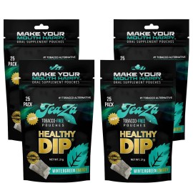 Teaza 4pk Teaza Energy Herbal Healthy Pouch - Wintergreen Energy Bags *Free Shipping*