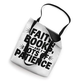 Funny Faith and Books Quote - Homeschool Mom Christian Tote Bag