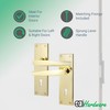 EAI Polished Brass Door Handle Key Lock Set | 1