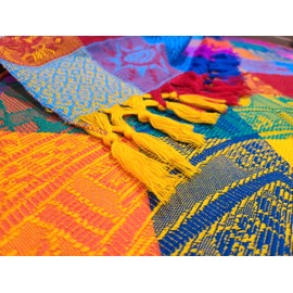 Alondra's Imports (TM) (84" x 59") Elegantly Handwoven, Genuine Mexican Artesenal Table Cover (Fiesta, Birthday, Taco Night, Mexican Themed Party Supplies, Zarape Blanket, Serape All Over Table Cloth)