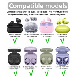 IiEXCEL 3 Pairs Galaxy Buds FE Memory Foam Ear Tips, Replacement S/M/L Comfortable Accessories Compatible with Beats Studio Buds + / Fit Pro/Solo Buds/Studio Buds - Black