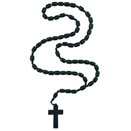 Catholica Shop - Catholic Religious Wear Wooden Beads Necklace with Wood Cross Pendant Catholic Rosary Necklace I Cross Necklace for Men Rosarios Catolicos Madera Made in Brazil…