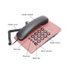 Fdit Corded Desk Telephone, Multicoloured Landline Phone with Two Magnetic