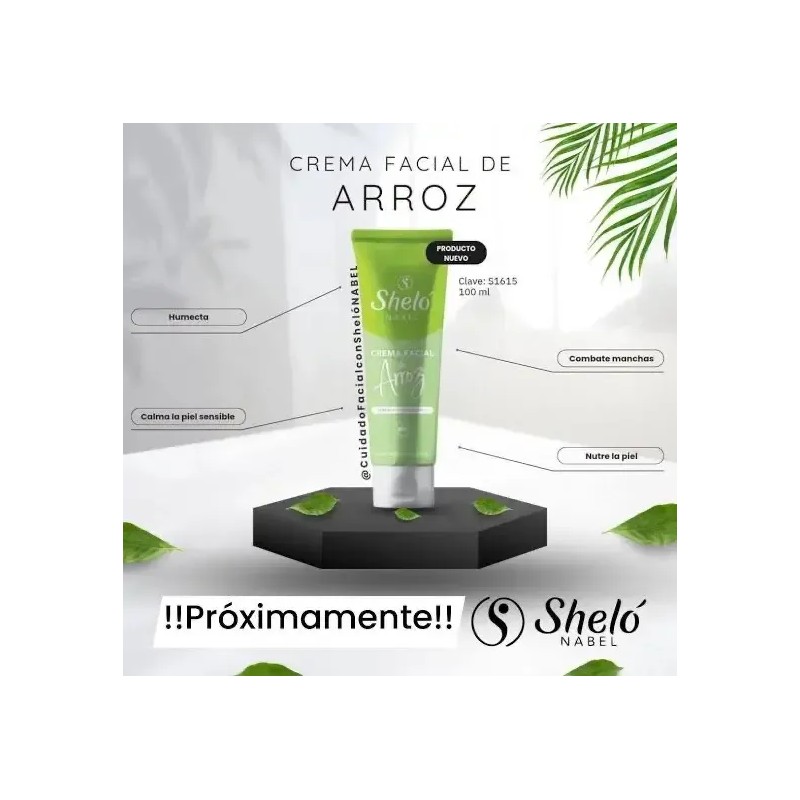 Crema Facila De Arroz Sheló Nabel Ácido Hialurónico 100ml