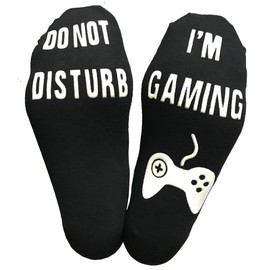 Socks Unisex Cotton Socks Funny Gifts for Game Lovers Men Women Boys Girls, black