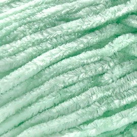 Sensy Velvet Slim Yarn for Crocheting, Baby Blanket Yarn, Chenille Yarn, Amigurumi Yarn, 3.5 oz, 218 Yards, Gauge 3 Light (Mint)