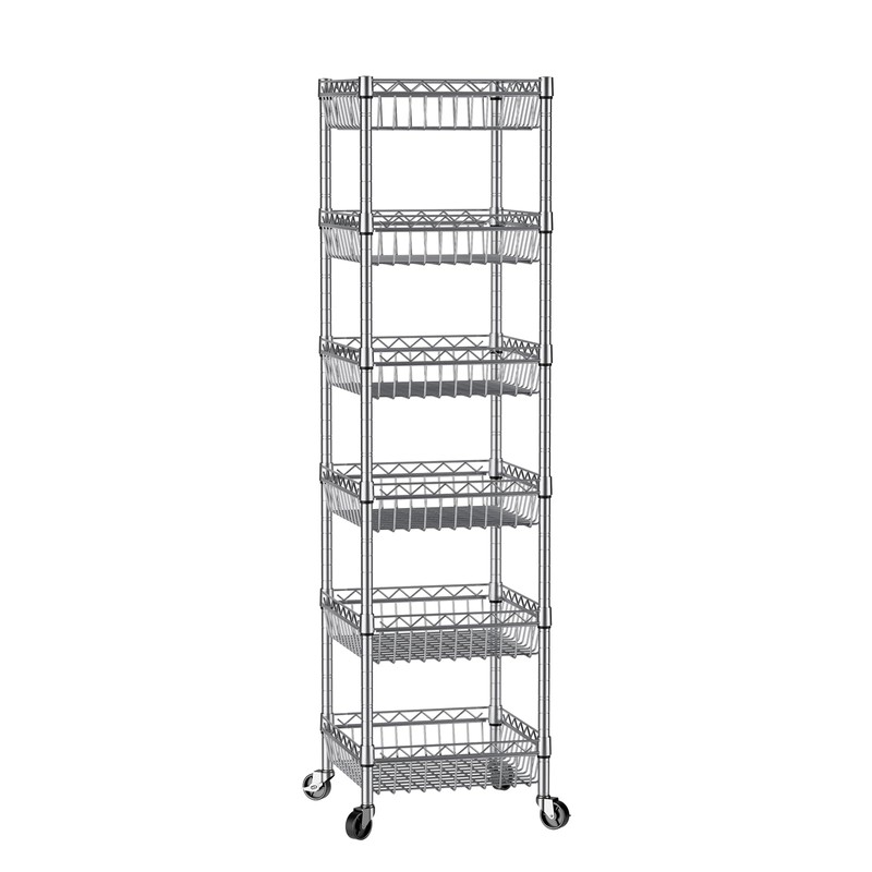 SINGAYE Shelf Storage Wire Shelving：Shelves Rack Standing Units with Wheels