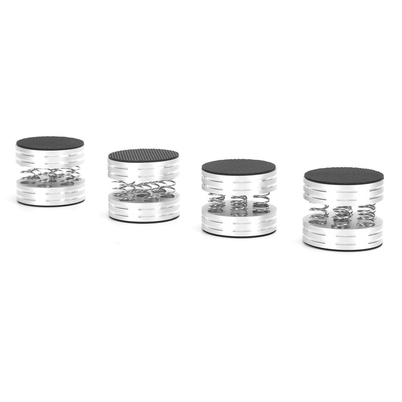 4PCS Spring Speaker Spikes Sound Dampening Feet for HiFi Amplifier/Speaker/Turntable/PlayerSilver
