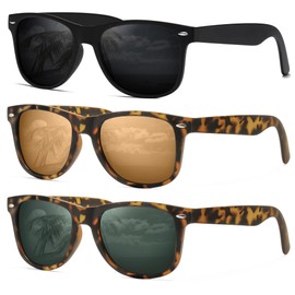 DEMIKOS Sunglasses Men Polarized Sunglasses for Womens Trendy Retro Mirror Lens for Driving Fishing UV400 Protection