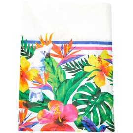 Unique Palm Tropical Luau Plastic Rectangular Table Cover - 54" x 84" (1 Pc.) - Perfect for Outdoor Events, Beach-Themed Celebrations & More