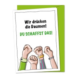 bernsteinfee-CARDS Card Thumbs Press – Wish Good Luck and Success Together, You Create This, We Think of You – Includes Envelope (DIN A5)