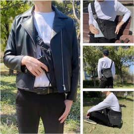 Concealed Carry Sling Bag for Men, Chest Holster Bag of Pistols Anti-Thief Crossbody Daypack Personal Pocket Sling Pack