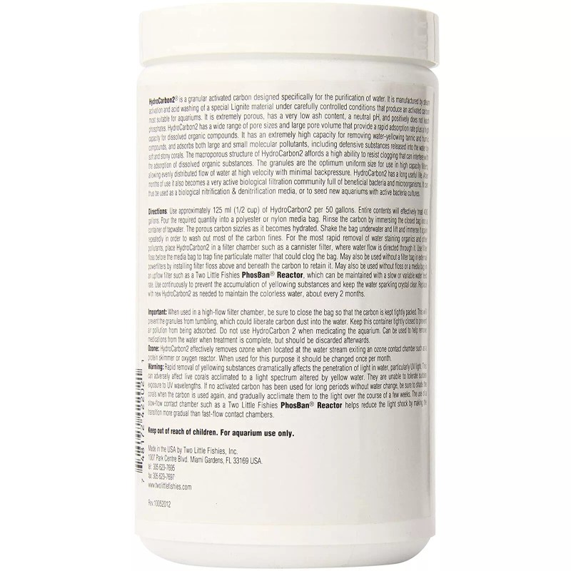 Two Little Fishies HydroCarbon 1 Liter Optimum Granular Activated Carbon