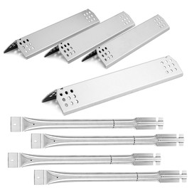 Charbrofire 780-0832C Heat Plates Burner Grill Replacement Parts for NXR Grill Parts NXR 780-0832C Stainless Steel Heat Shield Burner Tube 4 Pieces