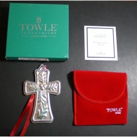 Towle 1994 Towle Silver Cross Sterling Christmas Ornament 1st Edition