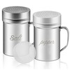 ZERUIDM Stainless Steel Salt and Pepper Shakers Set, 14 OZ