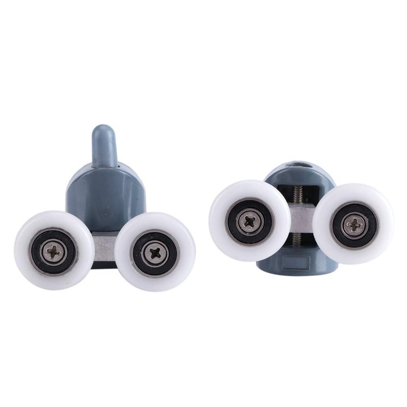 Acouto Twin Bottom Top Shower Door Rollers Pulleys Wheels Runners