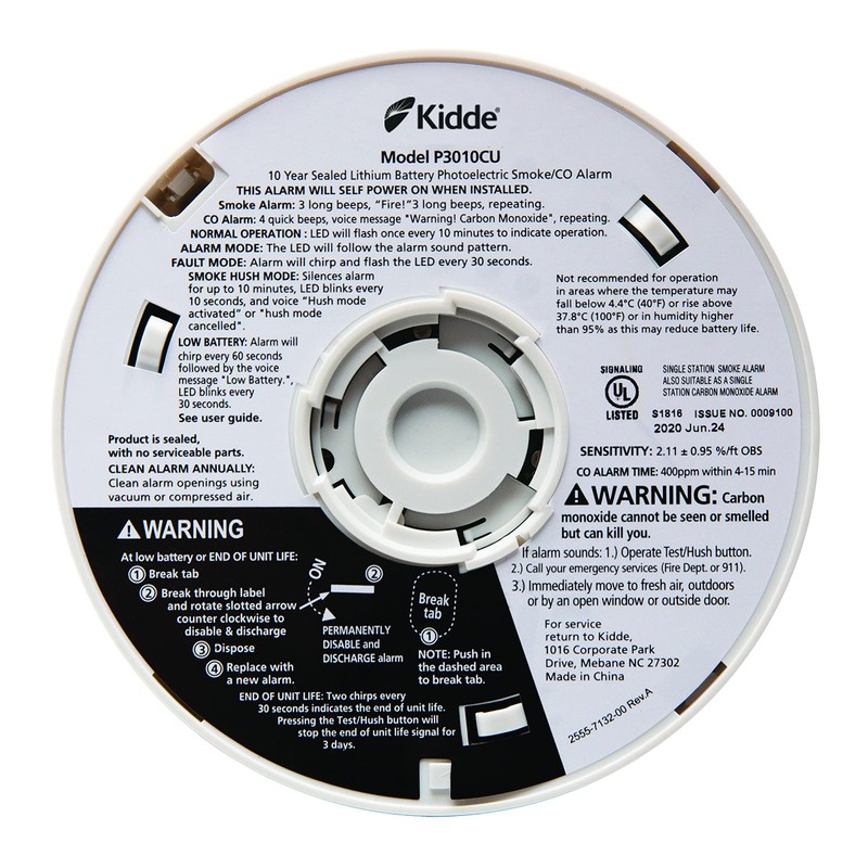 Kidde Smoke & Carbon Monoxide Detector, 10-Year Battery, Voice Alerts