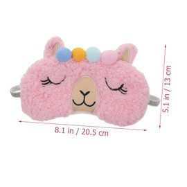 NOLITOY 2Pcs Alpaca Sleep Eye Masks Soft Cashmere Travel Blindfolds for Deep Sleep White Pink Lightweight Portable Eye Covers for Hotel Train Pajama Parties