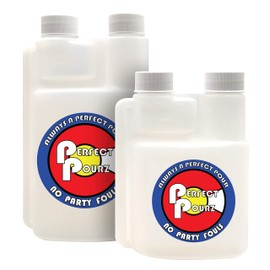 Perfect Pourz 8 ounce Plastic Liquor Flask - Small Flasks with a Built-in 1/2 Ounce Shot Glass