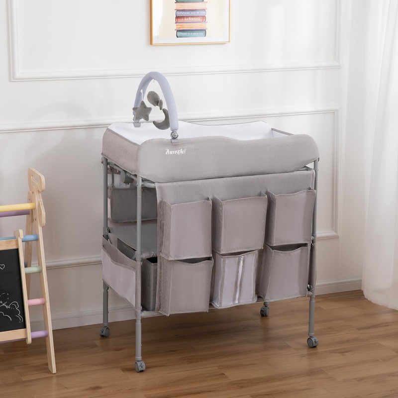Baby Changing Table, Versatile Portable Folding Changing Table, Waterproof Diaper