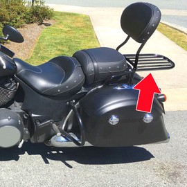 Mofun Black Backrest Sissy Bar Luggage Rack Compatible with Indian Springfield Roadmaster Dark Horse Classic 2014-2024, Chieftain Chief 2014-2022