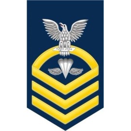 Aircrew Survival Equipmentman PR Navy Chief E-7 Gold 5.5" Rank Sticker / Decal