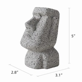 MAKOUYU Funny Spectacle Holder Sunglasses Display Stand Eyewear Holder Resurrection Island Statue Shaped Stand for Office Desk Home Decor Gifts （Portrait stone）