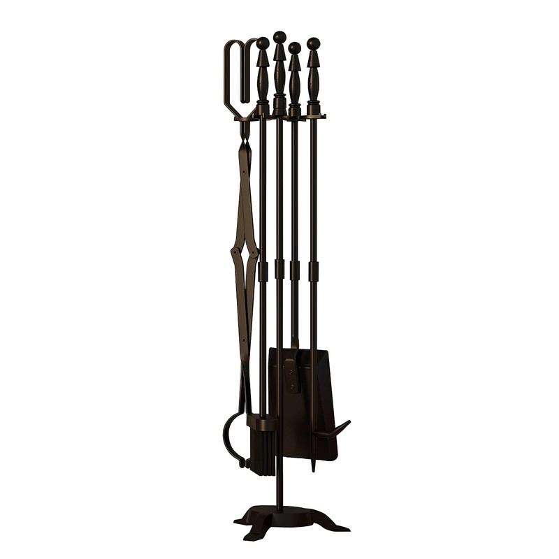 Fire Beauty Fireplace Tools Set 5 Pieces Wrought Iron Fire