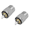 Amphenol PL259 Coax Connectors Male UHF Solder Plug 83-1SP-15RFX (2 Pack)