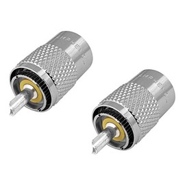 Amphenol PL259 Coax Connectors Male UHF Solder Plug 83-1SP-15RFX (2 Pack)