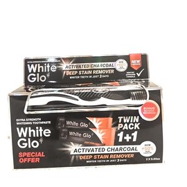 Activated Charcoal Twin Pack Toothpaste with Deep Stain Remover, 3 Day Whitening