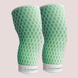 the Pronto Co. Knee Compression Sleeves, for Knee Pain, Knee Support, Arthritis, & Workouts, 2 Pack (Light Blue)