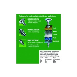 SPAX No. 8 x 3/4 in. L Phillips/Square Flat Head Zinc-Plated Steel Multi-Purpose Screw 35 Each