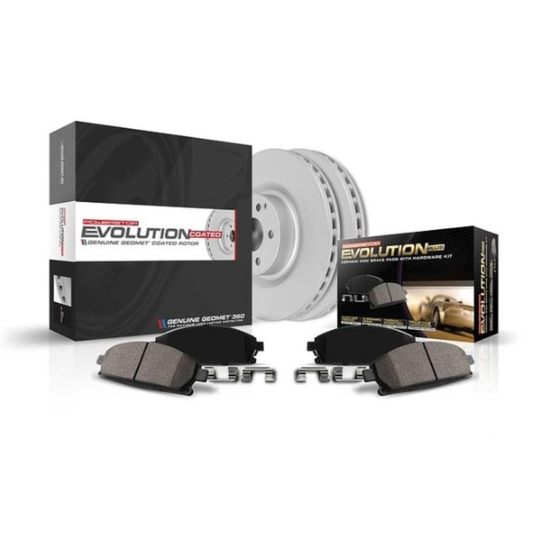 Power Stop CRK5250 Coated Brake Rotor & Ceramic Brake Pads-