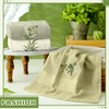 Tingjoo 3 Pcs Eucalyptus Leaves Hand Towels Farmhouse Green Fingertip