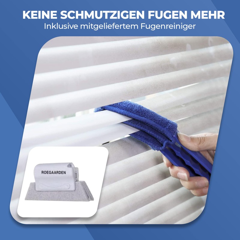 ROEGAARDEN WipeBlind Microfibre Blind Wiper, Dust Cleaning Brush, Roller Shutter