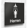Door Sign Shower Men Sign Black Matt UV Print 12