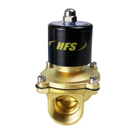 HFS(R) Electric Solenoid Valve Copper Normally Closed for Water Air Gas (12V DC 1IN NPT)