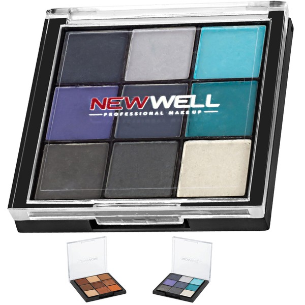 NEW WELL Eyeshadow Palette, 9 Bright Colours for Infinite Make-Up