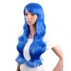 MapofBeauty 28 Inch/70 cm High-temperature fiber Side Bangs Long Wave