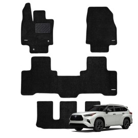 WENNEBIRD Superior Carpet Floor Mats for 2020-2025 Toyota Highlander 7 Seater (XU70), 0.5 Inch Thickness Rugs, Premium All Weather Anti-Slip Waterproof Floor Liners - 4pc