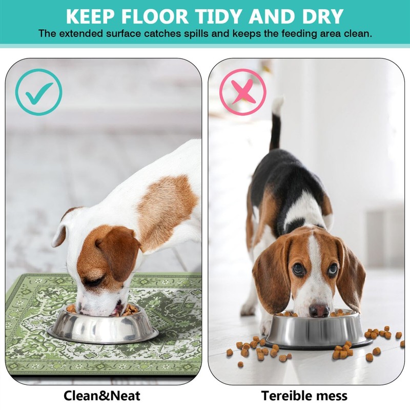 Pet Feeding Mat for Floors Waterproof Dog Mat for Food