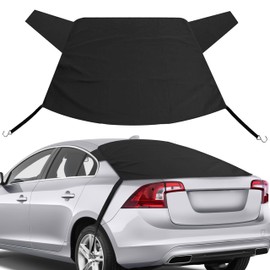 EcoNour Rear Windshield Cover for Ice and Snow | Car Back Window Snow & Frost Cover | Complete Protection from Snow and Other Winter Debris | Winter Car Accessories for Sedan, SUV & Van | Medium