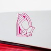 Decal Stickers of Hands Held in Prayer S (Pink) (Set