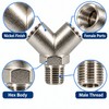 1/4in NPT Y-Shaped Pipe Splitter for Flow Distribution – Nickel-Plated