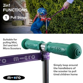 Micro Scooters | Eco Pull and Carry Strap | Scooter Accessories | Handlebar Reins | Pull Along | Boys & Girls | 83cm | Purple