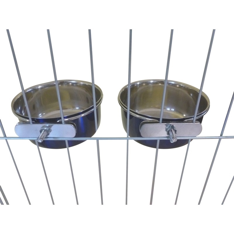 Ellie-Bo Pair of Dog Bowls For Crates, Cages or Pens